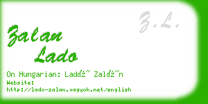 zalan lado business card